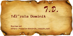 Tézsla Dominik névjegykártya