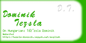 dominik tezsla business card